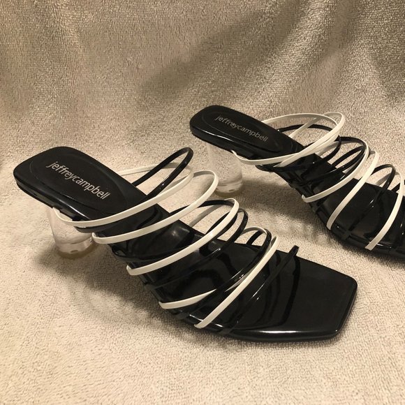 Jeffrey Campbell - Black and white, strappy pumps - Picture 2 of 3